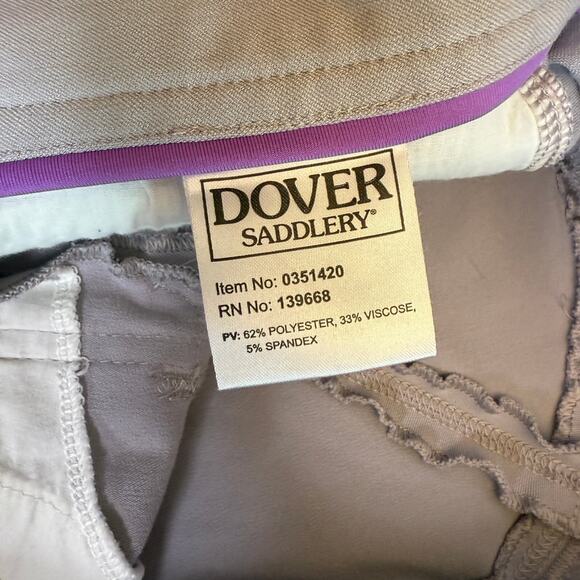 Dover Saddlery Wellesley Piped Knee Patch Breeches Purple Gray Equestrian 26 - Picture 9 of 12